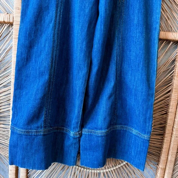 Pilcro and the Letterpress by Anthropologie Denim Wide Leg Retro Jeans w/ straps - Picture 10 of 10